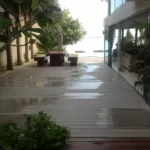 Installation and maintenance of outdoor wood-plastic floor