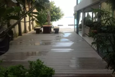 Installation and maintenance of outdoor wood-plastic floor